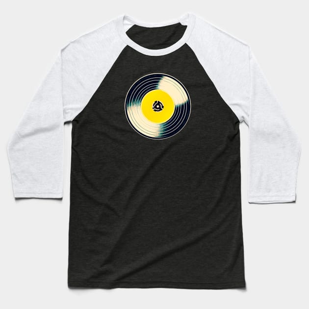 45 RPM Vinyl Record Baseball T-Shirt by Spindriftdesigns